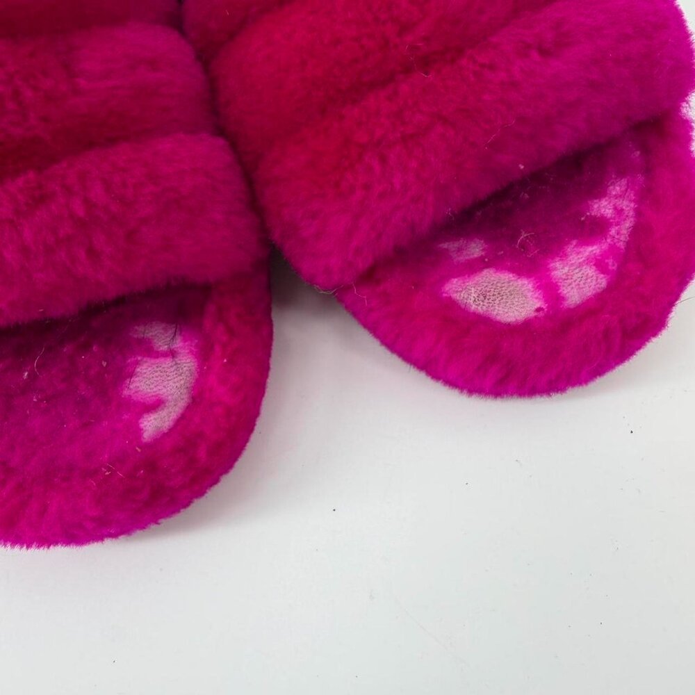 UGG Fluff Fuchsia Pink Kids slide sandals Size 13 - Picture 3 of 4